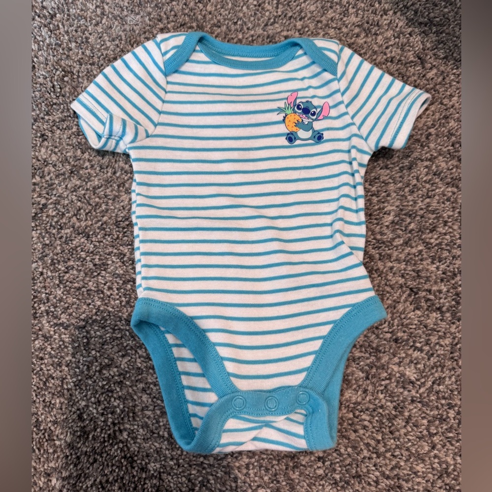 Striped Blue Baby Onesie